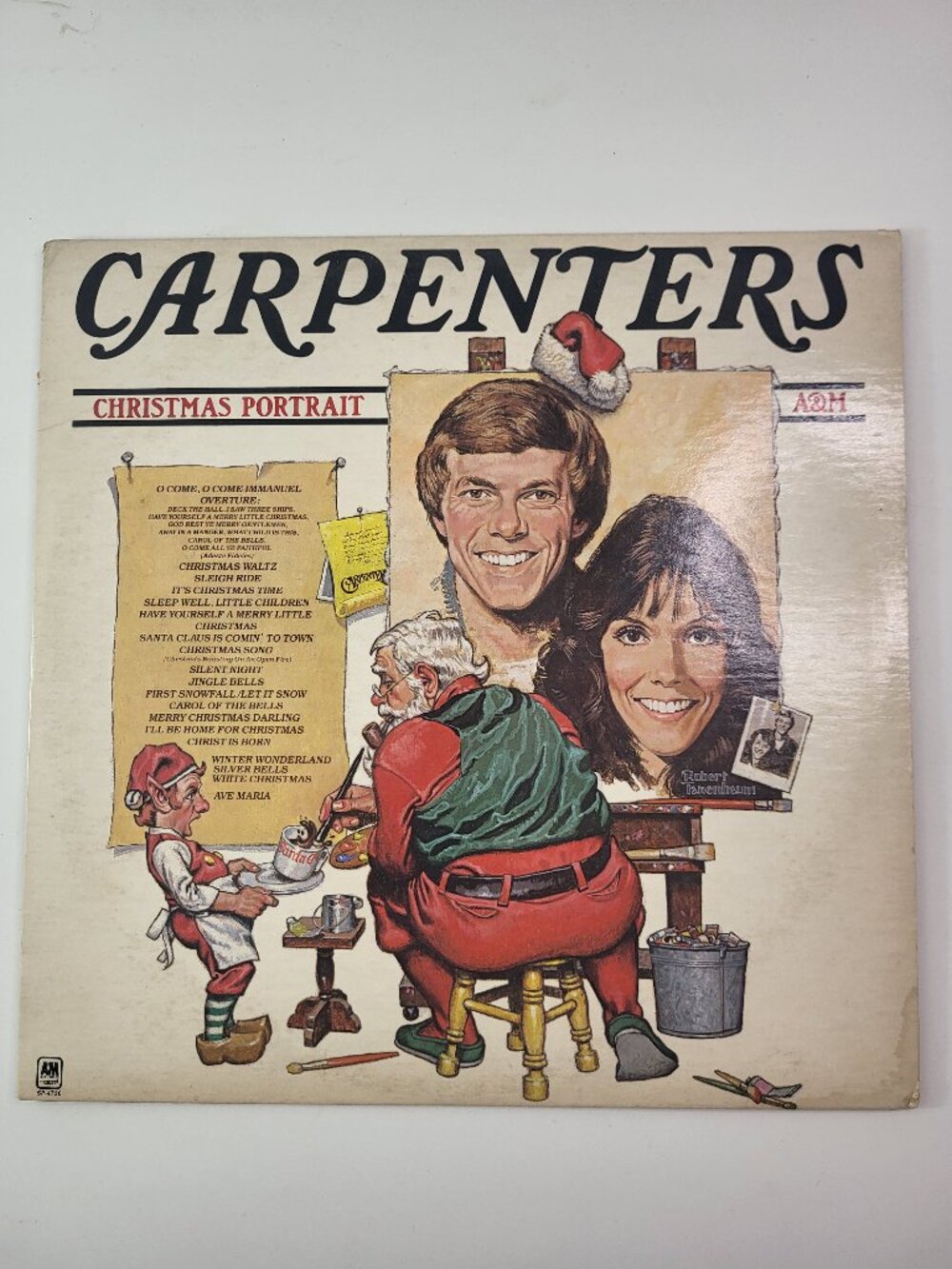 Vintage Carpenters Christmas Portrait Vinyl LP A&M Records Holiday Album